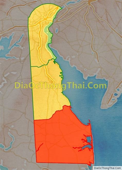 Map of Sussex County, Delaware - Thong Thai Real