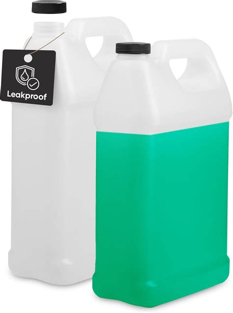 Amazon.com: 2 Pack 1 Gallon Plastic Jugs with Caps - FDA Compliant ...
