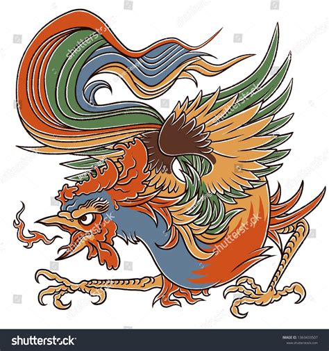 Basan Japanese Mythological Creature Art Stock Illustration 1363433507 ...