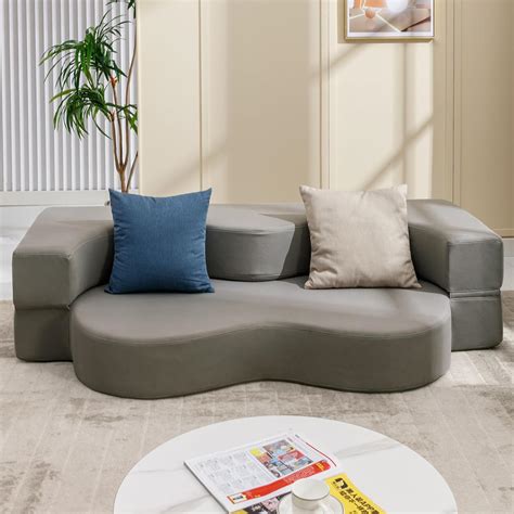 Amazon.com: PUREMIND Queen Folding Floor Sofa Bed, Lazy Foam Floor ...