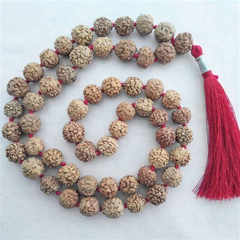 Ganga Creations 5 Mukhi Rudraksha Japa Mala for Pooja and Japa ...