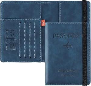 Buy HEYOL Passport Holder Cover Wallet RFID Blocking PU Leather Travel ...