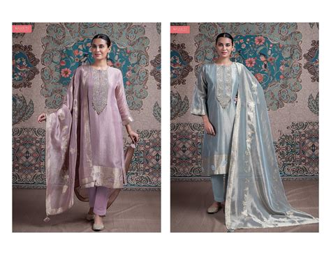 Tuveen Naariti Tissue Jacquard Pant Style Suits Wholesaler Ahmedabad ...