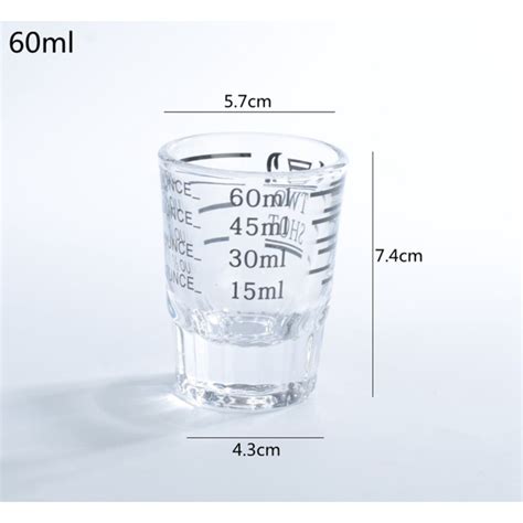 30ml / 45ml / 60ml Thickened Glass Ounce Cup Ounce Cup Graduated ...