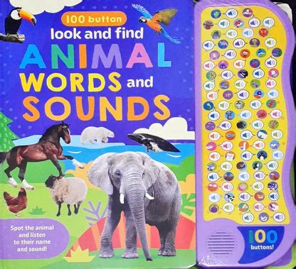100 Button Look and Find Animal Words and Sounds – Books and You