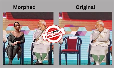 Fact Check: Image of PM Modi looking at Rihanna ‘inappropriately’ is ...
