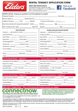 2012-2026 AU Elders Real Estate Echuca Rental Tenancy Application Form ...