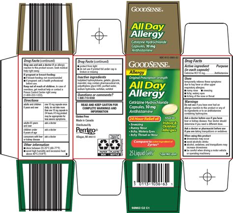GOOD SENSE ALL DAY ALLERGY- cetirizine hydrochloride capsule, liquid filled - all day allegey