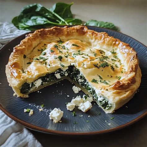 Spinach and Feta Pie Recipe - My Tasteful Recipes