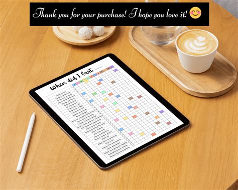 When Did I Last Tracker - Printable Journal Page, Habit Tracker, Task Reminder, A5 BUJO Planner ...