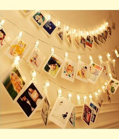 MIRADH 20 Photo Clips 2AA Battery Powered String Lights Off White