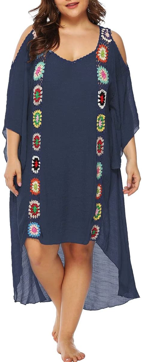 Chrisuno Women's Flowy Summer Boho Floral Beach Cover Ups Dresses ...