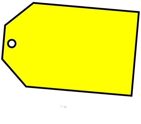 Yellow Price Tag Blank, Tags, Price Tag, Label Tags PNG Transparent ...