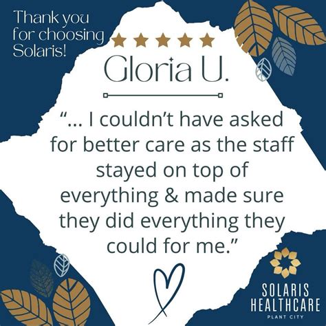 We want to extend a heartfelt thank you to Gloria U. | Solaris ...