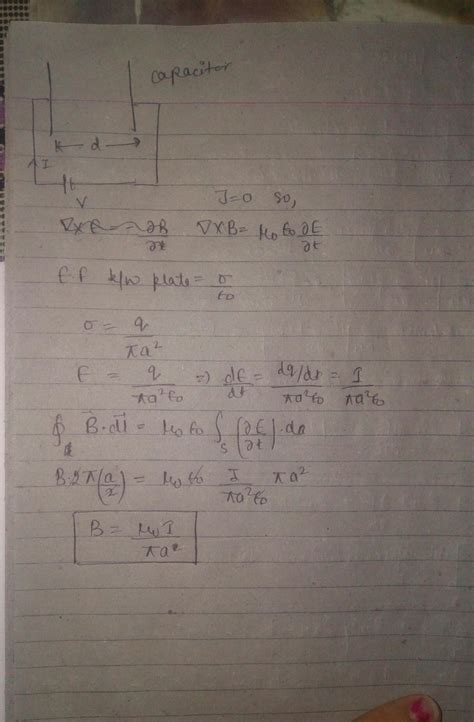Q86. a parallel plate capacitor is formed by two circular conducting ...