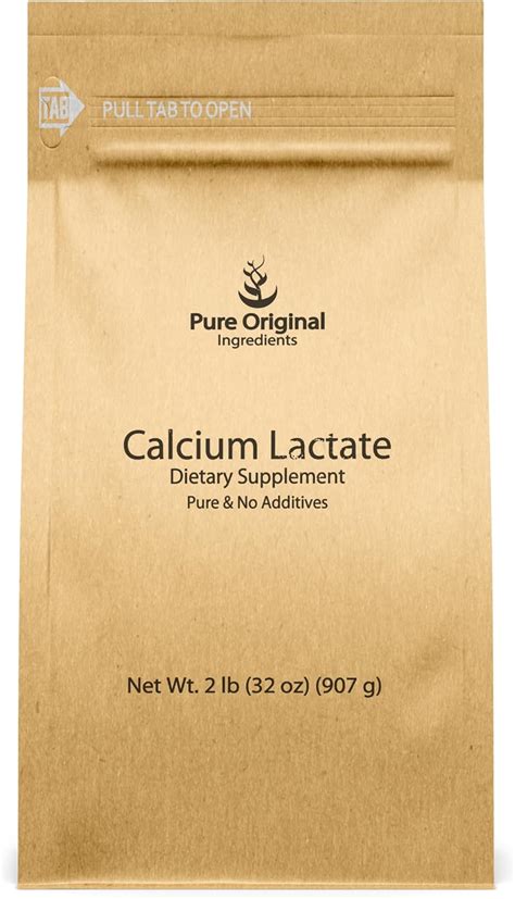 Pure Original Ingredients Calcium Lactate (2 lb) Calcium Supplement ...