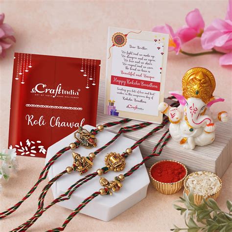 Buy eCraftIndia Set of 4 Golden Laddu Gopal, Lord Krishna Playing Flute ...