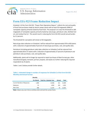 Fillable Online eia Form EIA-923 Frame Reduction Impact - US Energy ...