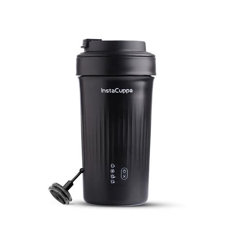 InstaCuppa Portable Milk Frother Mug – 4 Settings | Froths Milk, Stirs ...