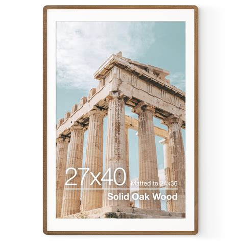 Amazon.com - FLYJOE 27x40 Inch Poster Frame | Solid Oak Wood 27 x 40 ...