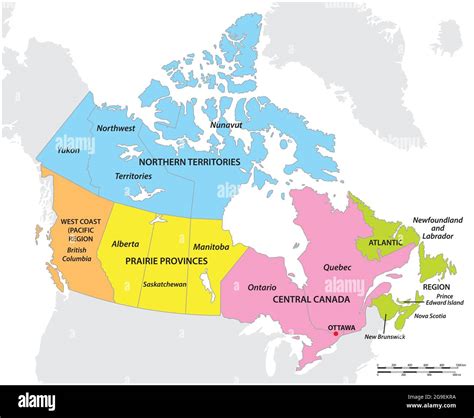 Canada political map hi-res stock photography and images - Alamy
