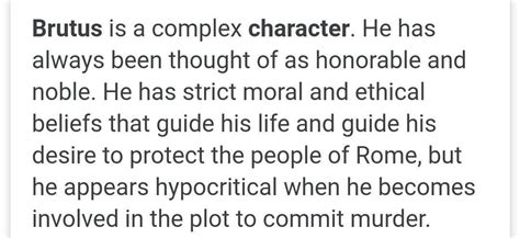 write a character sketch on Brutus - Brainly.in