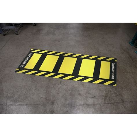 Creative Safety Supply Crosswalk Floor Sign, 216 in Height, 42 in Width ...