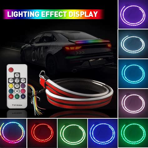 Buy LED Rear Spoiler Lip Kit, KaiDengZhe Multicolor Remote Control ...