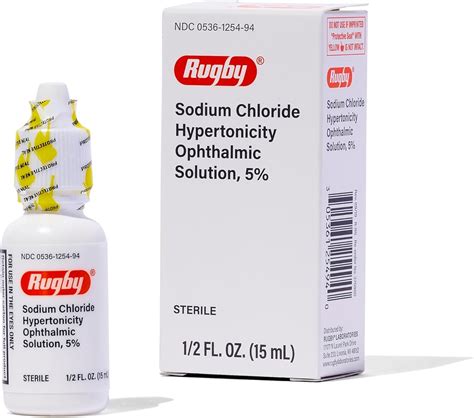 Rugby Sodium Chloride Hypertonicity Ophthalmic Eye Solution 5% - Sodium ...
