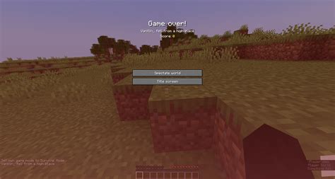Image result for Minecraft Java Death Screen