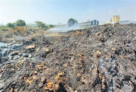 A sudden fire broke out in a garbage dump near Kunradur | குன்றத்தூர் ...