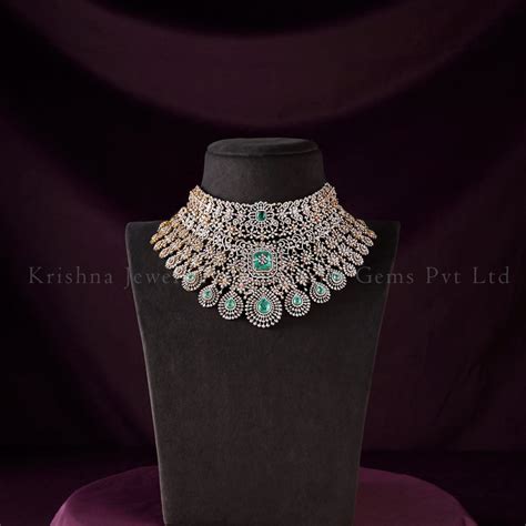 Buy Diamond Chokers Online – Krishna Jewellers Pearls and Gems Pvt Ltd