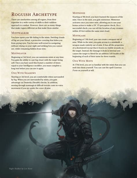 Rogue subclasses 5e homebrew - keryscale