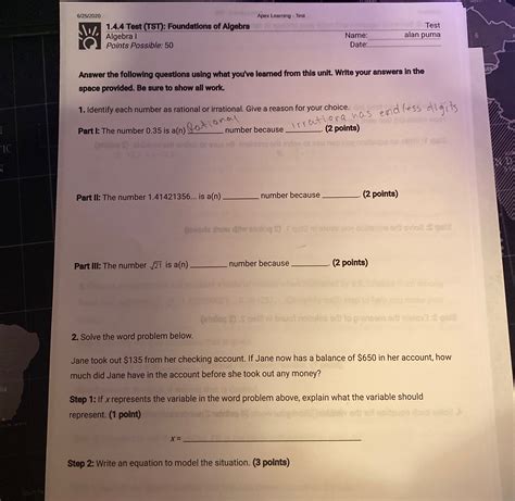 Part 1 to part 2 6/25/2020 Apex Learning - Test 1.4.4 Test (TST ...