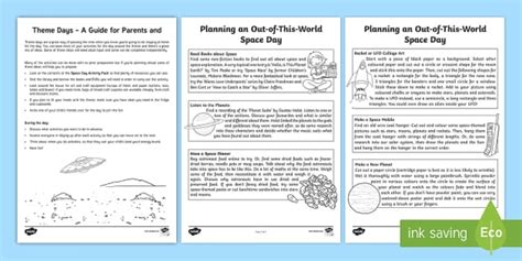 Space Day Worksheet / Worksheet (teacher made) - Twinkl