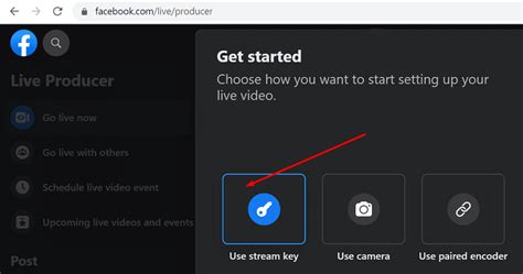 Image result for Facebook Live Stream Key