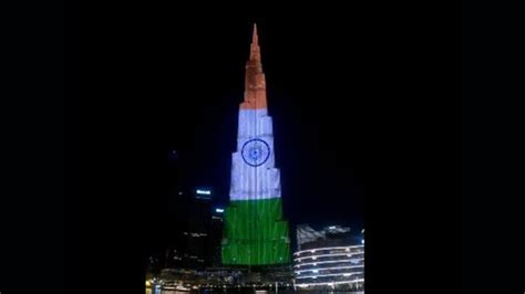 WATCH: Dubai's Burj Khalifa Lit Up In Indian Tricolour To Welcome PM Modi