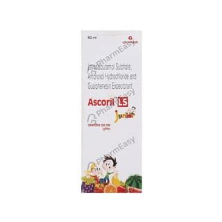Ascoril Ls Junior Bottle Of 60ml Expectorant: Uses, Side Effects, Price ...