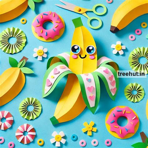 Banana Paper Craft Ideas, Healthy Food Classroom Activities