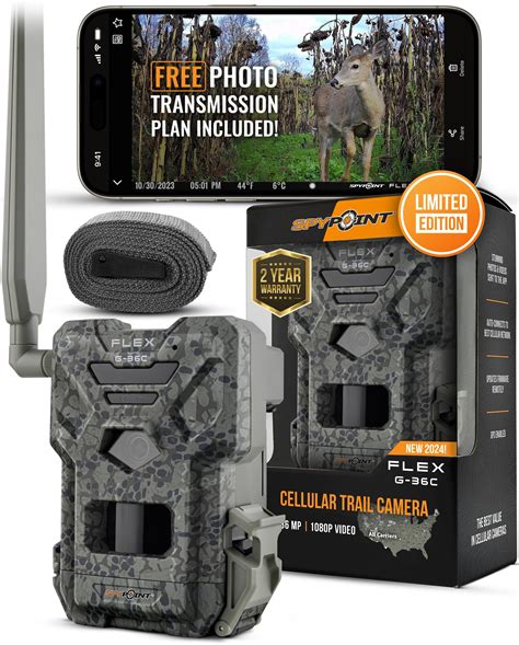 Amazon.com: SPYPOINT Flex G-36 Camo - Outdoor Cellular Trail Camera,1080p Video with Sound, 36 ...