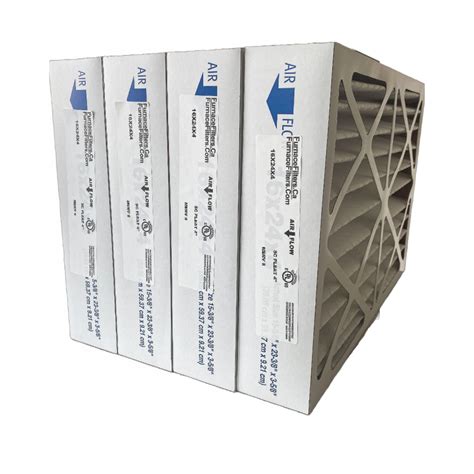 16x24x4 - MERV 8 Furnace Filters. Actual Size 15 3/8" x 23 3/8" x 3 5/8 ...