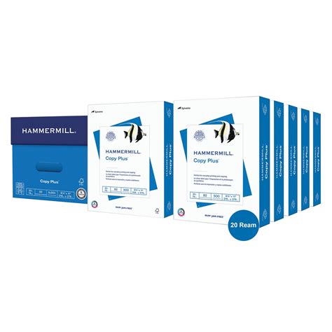 Hammermill Copy Plus 8.5" x 11" Copy Paper, 20 lbs., 92 Brightness, 20 ...