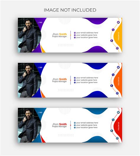 Professional email signature design template on Behance