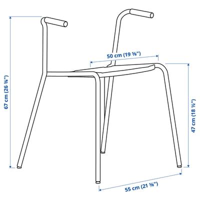 LÄKTARE underframe for chair with armrests, black - IKEA