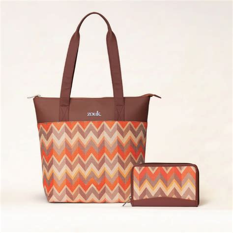 Tidal Wave Everyday Tote Bag & Chain Wallet Combo