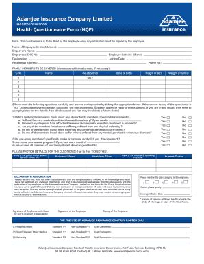 Adamjee Insurance Company Limited - Fill and Sign Printable Template Online