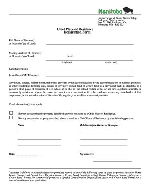 Image result for Chief Declaration Form