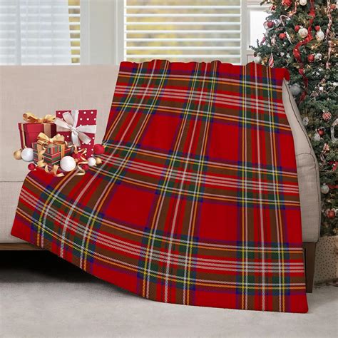 Amazon.com: Christmas Plaid Throw Blankets Scottish Tartan Farmhouse ...