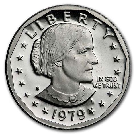 1979-S Susan B. Anthony Dollar, Proof Type-1, Moon Landing Reverse ...