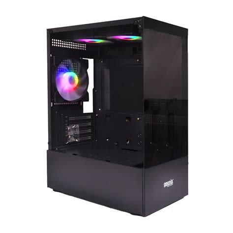 Geonix X30W Tempered Glass ATX Gaming Cabinet – Black